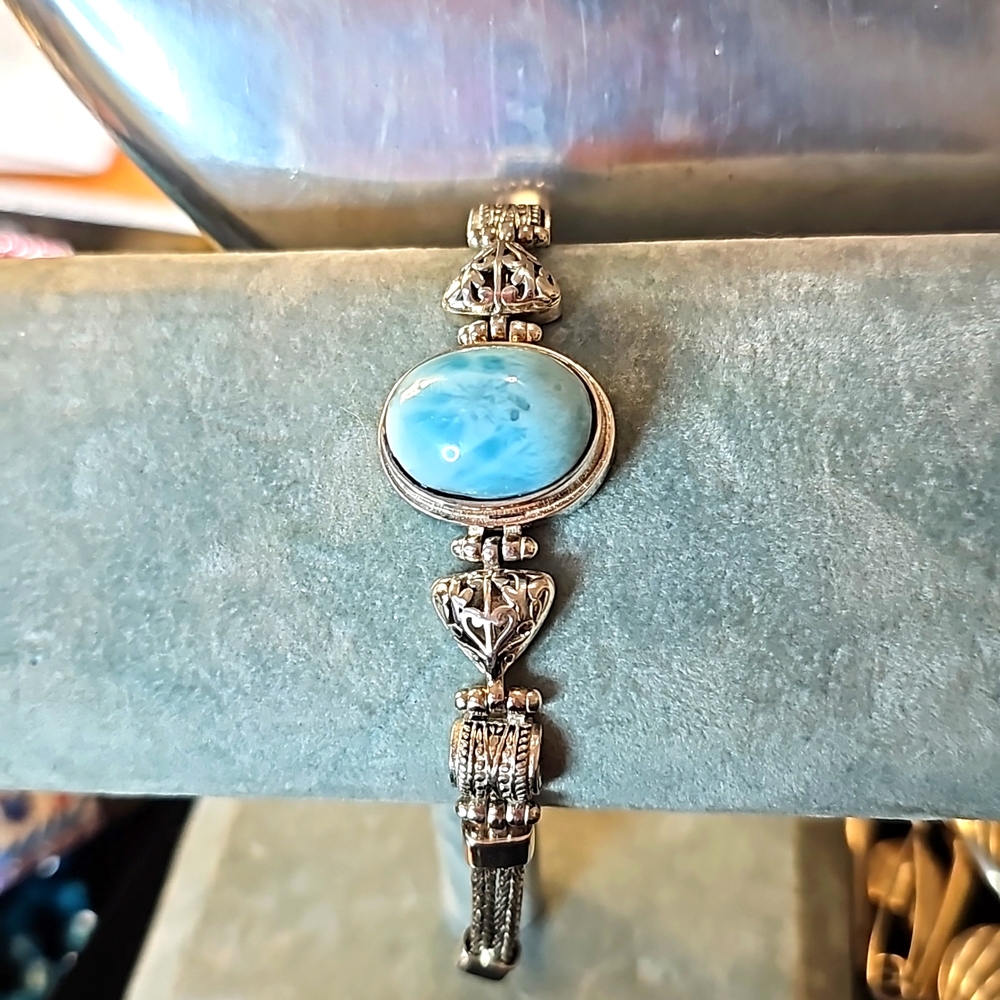 Sterling Silver Larimar Bracelet